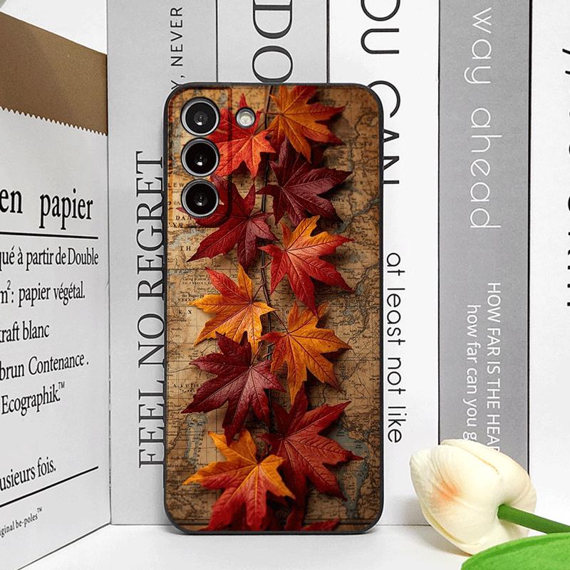 

Vintage Autumn Fall Maple Leaf Pattern Phone Case for OPPO Reno 13 12 F 11 10 Pro Plus A98 A74 Find X8 X5 X3 Lite 5G Soft Cover Oppo Find X7 Ultra