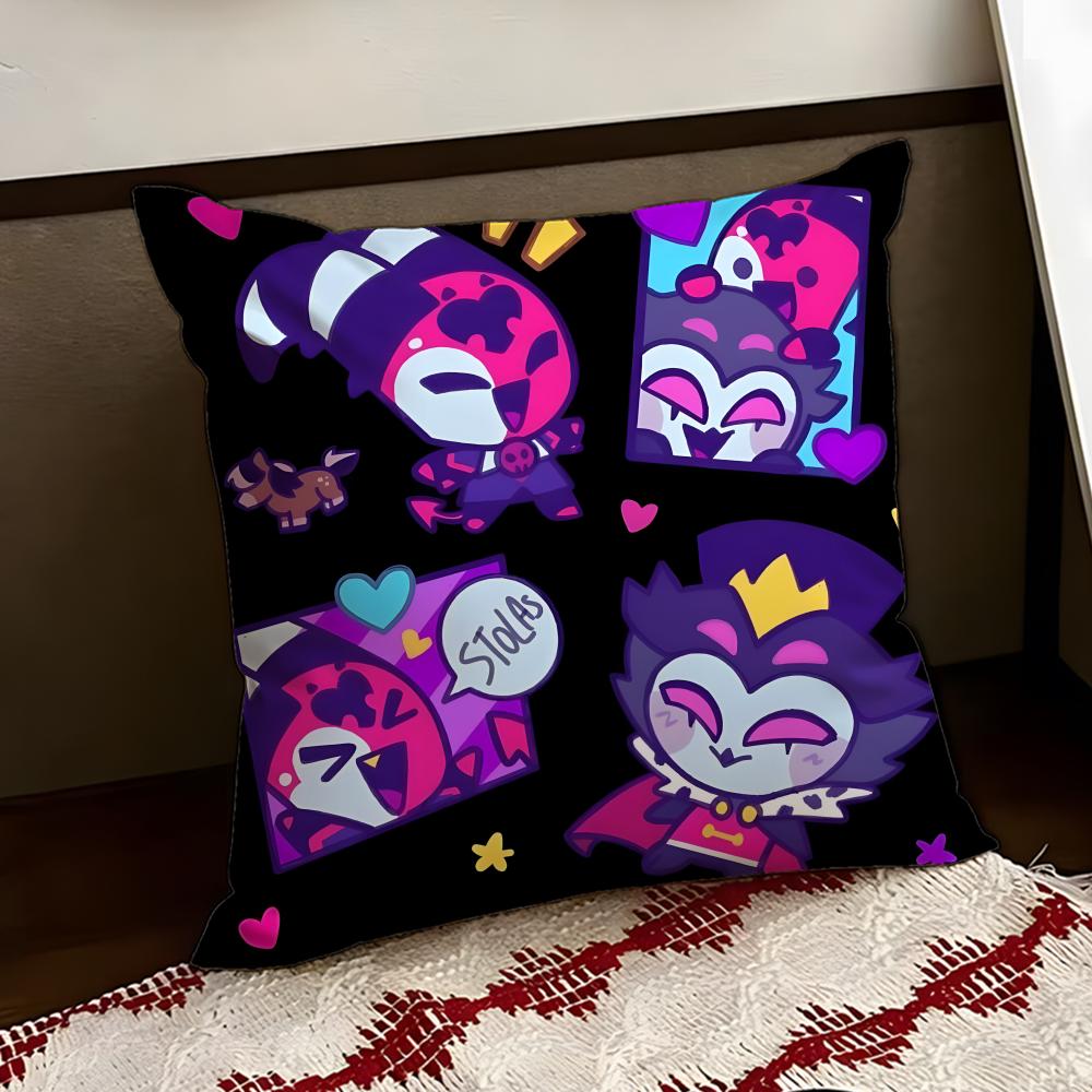 Anime HHelluva BBossS Cushion Cover Reversible Soft Durable Pillow Cover Home  Car MultiScene Use for Daily Comfort