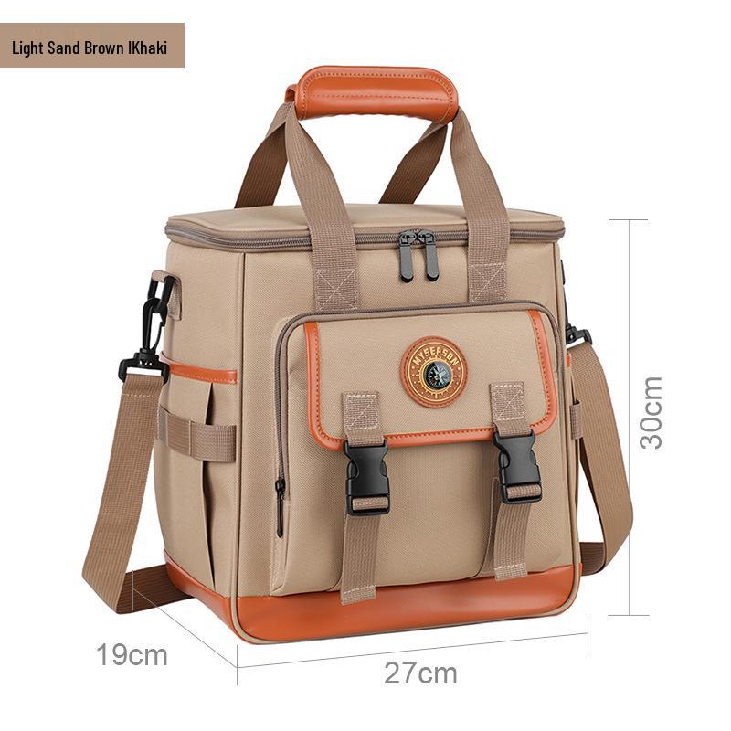 Large Capacity Insulated Outdoor Picnic Crossbody Travel Bag for Camping & Food Storage