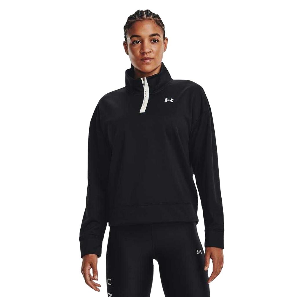 Under Armour Top reflectante de forro polar con cremallera de un cuarto para mujer/señora
