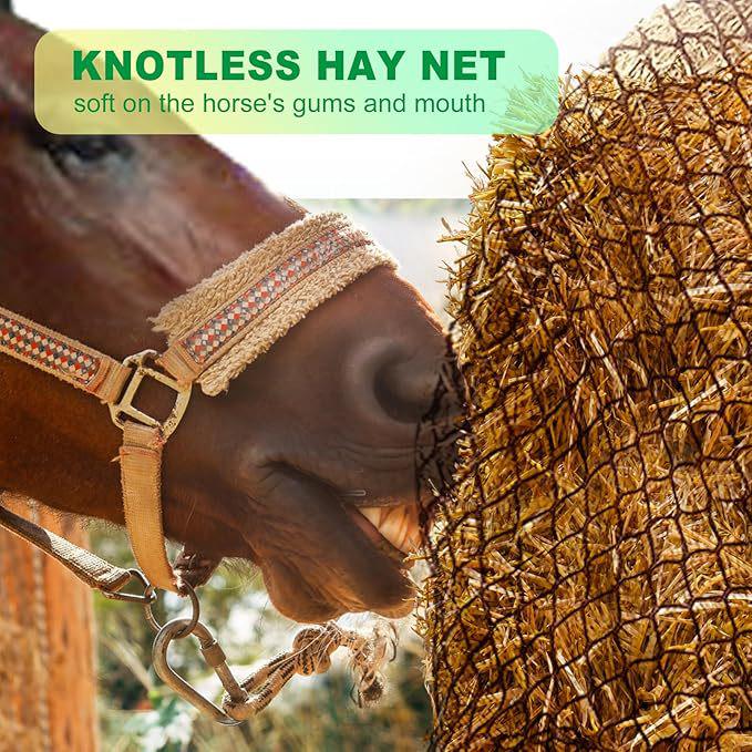 Large Slow-Feed Hay Net with 5cm Holes for Horses, Cows, Sheep, Alpacas