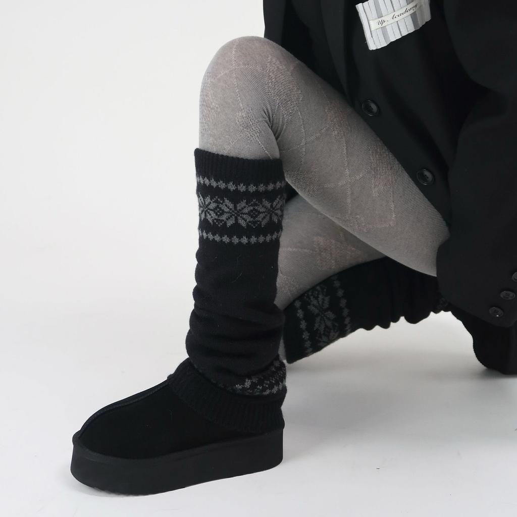 Fashion Winter Leg Warmers Women Warm Knitted Foot Cover Knee Socks JK Lolita Girls Long Socks Stockings Leg Warmers Autumn Sock