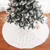 White Christmas Tree Skirt Plush Faux Fur Xmas Tree Carpet Merry Christmas Tree Decorations Ornament New-Year Navidad Home Decor