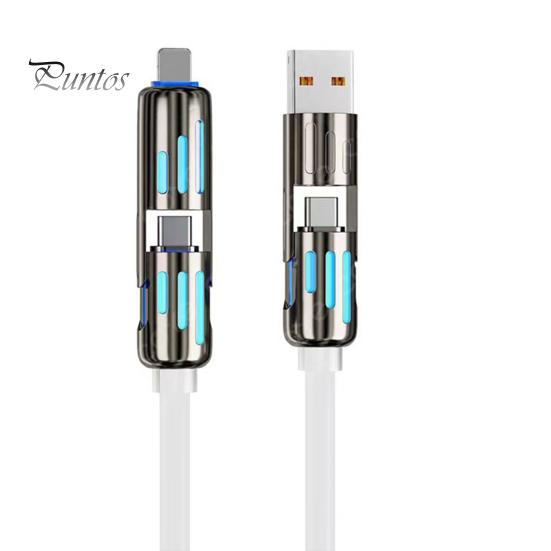 Fast Charging Data Cable 240W Thickened Silicone Charging Cable Multi-Protocol Data Transfer Cable for IPhone Tablets
