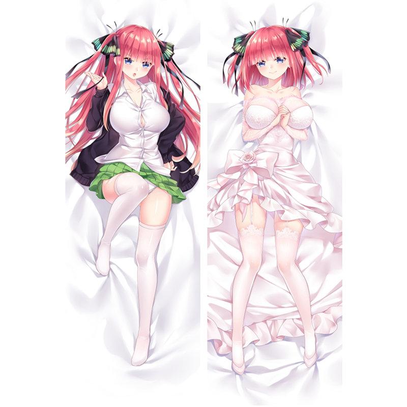 Чехол для подушки Anime The Quintessential Quintuplets Nakano Miku Dakimakura Case 3D Двустороннее постельное белье Обнимающая наволочка для тела 34x100cm Peach Skin шоколадный 1170₽