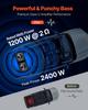 Subwoofer Bass Package, 305mm, 1200W RMS, Dual Car Audio Subwoofer and Amp Package, with Loaded Enclosure, Separate Amplifier, and Wiring Kit, for