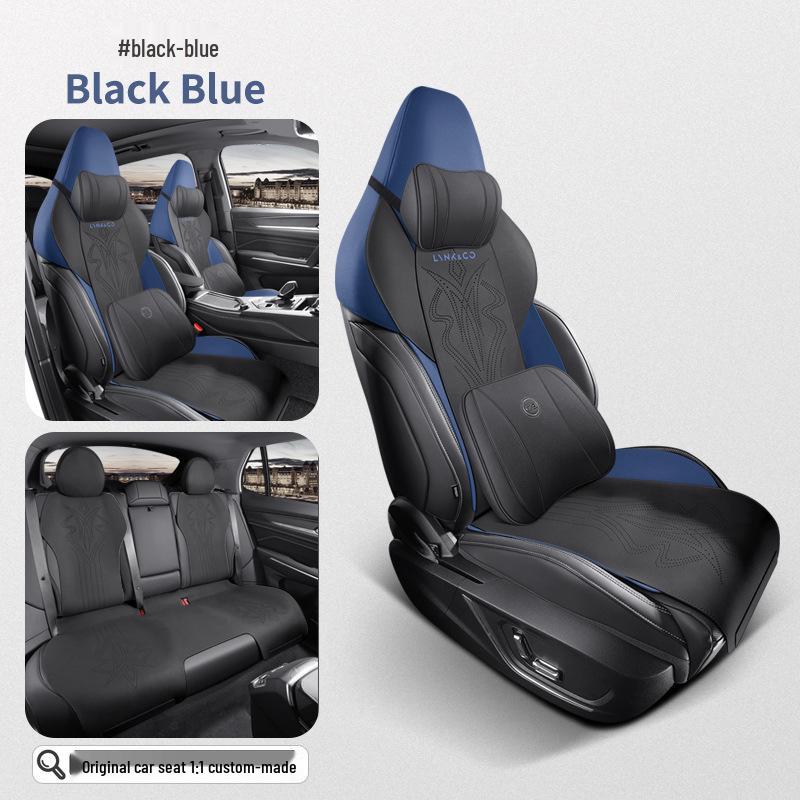 Lynk&Co 03 Suede Saddle Pad: Half-Wrapped Car Seat Cushion Cover