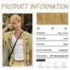 Mens Short Wig Golden Slicked Back Business Style High Temperature Fiber
