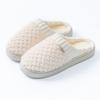 Cotton Slippers Autumn and Winter Color Matching and Shit Feeling At Home Indoor Thick-soled Warm Couple Plush Shoes