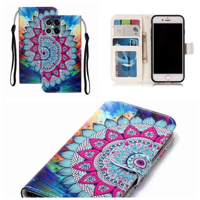 Totem Flower Pattern Shockproof Card Slots PU Leather Wallet Phone Case for iPhone,Samsung,Huawei,Xiaomi,Moto,Tecno,Google,Nokia,Oppo,ZTE,Blackview...