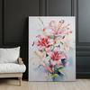 Lilies: The Gentleness of Spring Lilies: The Gentleness of Spring, 30X40 Cm, Unframed, Premium Canvas On Stretcher