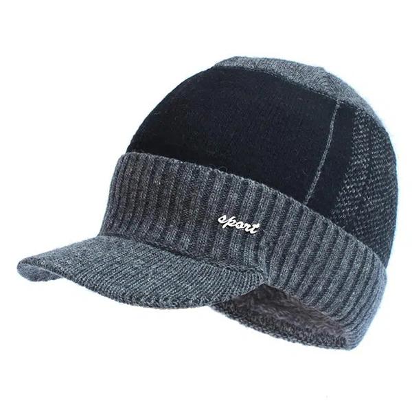 Warme Wintermütze für Herren, lässige weiche Beanie für Männer, Wollmütze mit Futter, hochwertige Motorhaube, Strickmütze