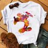 Disney Cartoon Mickey Mouse Print Cotton T-Shirt Women Tops Graphic Hippie Tees Funny Harajuku T-shirt Fashion Female Tshirt
