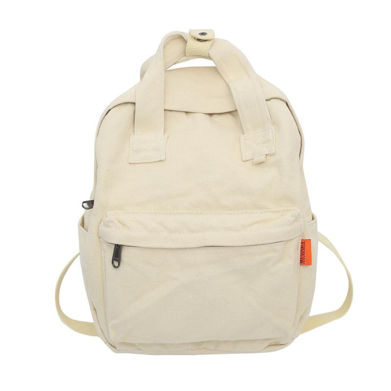 

Новый Рюкзак Студенческий Холщовый Мешок Однотонный Повседневный Универсальный Для Шоппинга Маленький Рюкзак