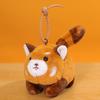 Puppy Plush Keychain with Pull-String Wagging Tail Cute Squeaky Cat Stuffed Toy for Bags Backpacks Soft Huggable Interactive Birthday Gift for Kids