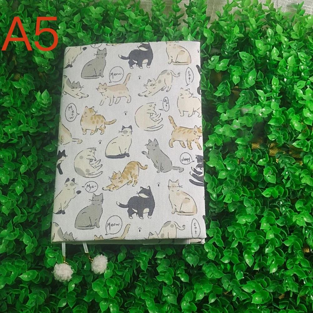 

A5 A6 Обложка для блокнота с изображением маленького цветка-кошки Чехол для планировщика Защитная обложка для журнала Защитная канцелярская принадлежность