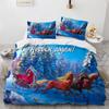 For Kids Teens Girls Bedroom Decor - Christmas Duvet Cover Set Microfiber Santa Claus Bedding Set Cartoon Bedding Set Single King