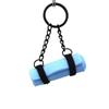 Yoga Mat Mini Foam Roller Keyring Sports Style Silicone Foam Keychain Trinket Creative How To Yoga Keychain