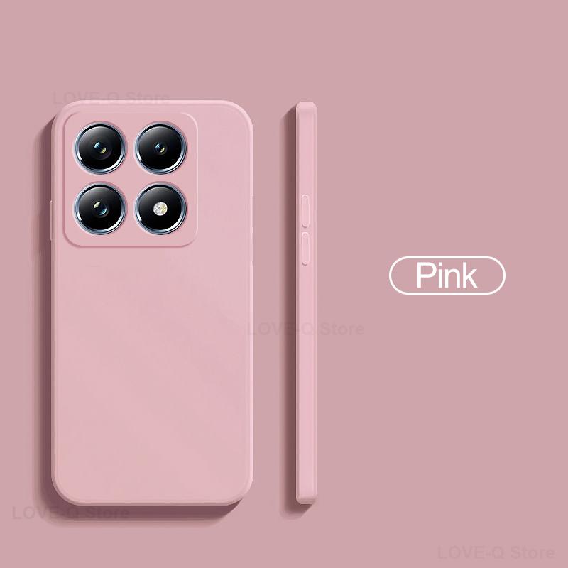 

Для Xiaomi 14T Pro Чехол Жидкий Силиконовый Чехол для Телефона Funda Для Xiaomi 14T Pro Xiao Mi 14T 14 T Mi14T Pro Мягкий Чехол TPU For Xiaomi 14T Pro розовый
