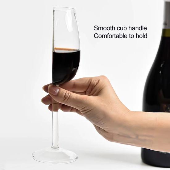 Half Wine Glass Stunning Red Wine Glasses with Unique Half-Cup Design Casual Gatherings Holiday Celebrations Glassware Elegant Aroma Enhancer