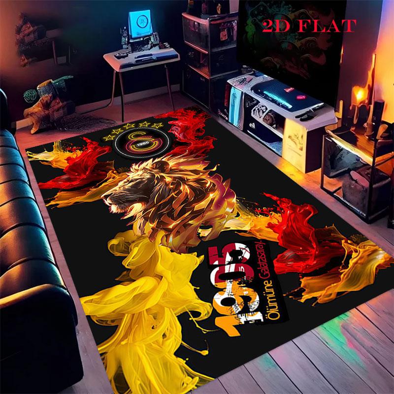 Galatasaray Crest Carpet Rug for Living Room Bedroom Home Sofa Decoration,Kids play Nonslip Floor Mat