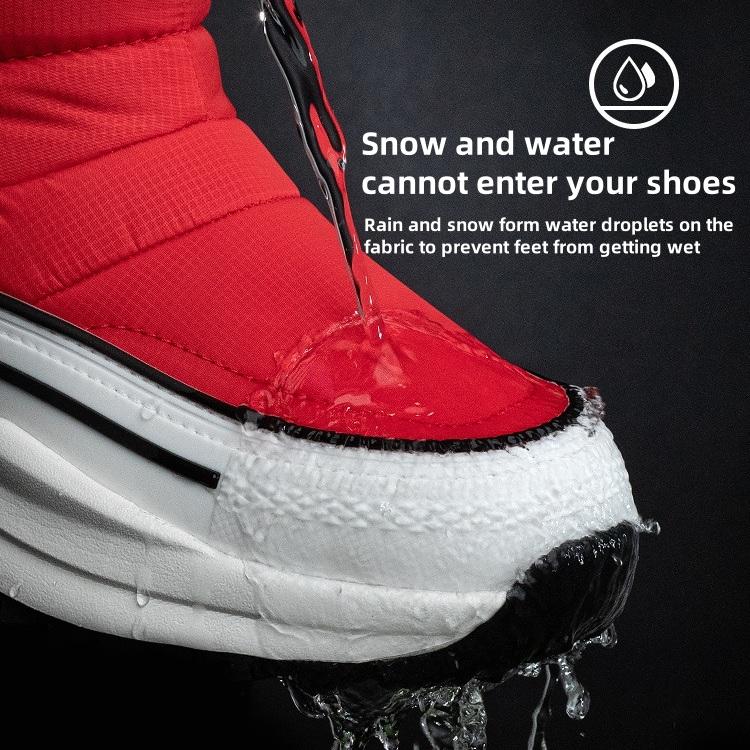 Women Men Winter Snow Boots Thick Fleece Warm Non Slip Short Boots Casual