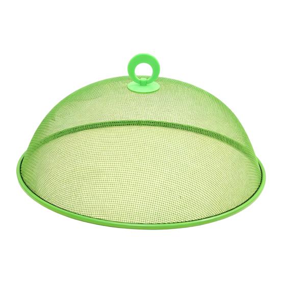 Round Metal Food Cover Fine Mesh Food Protector Small зелёный