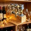 Dispenser per Whiskey con Finitura Legno Carbonizzato per Appassionati di Home Bar