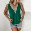 2023 Summer Contrast Stitching Women Tank Tops O Neck Sleeveless Shirt Women's Top Elegant Clothes Summer Loose Women's Vest
