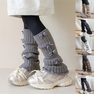 Children's Sweet Leg Warmers Cosy Knitting Fabric Breathable & Stackable for Baby Girls 3 To 10 Year Warm Sock Sleeve