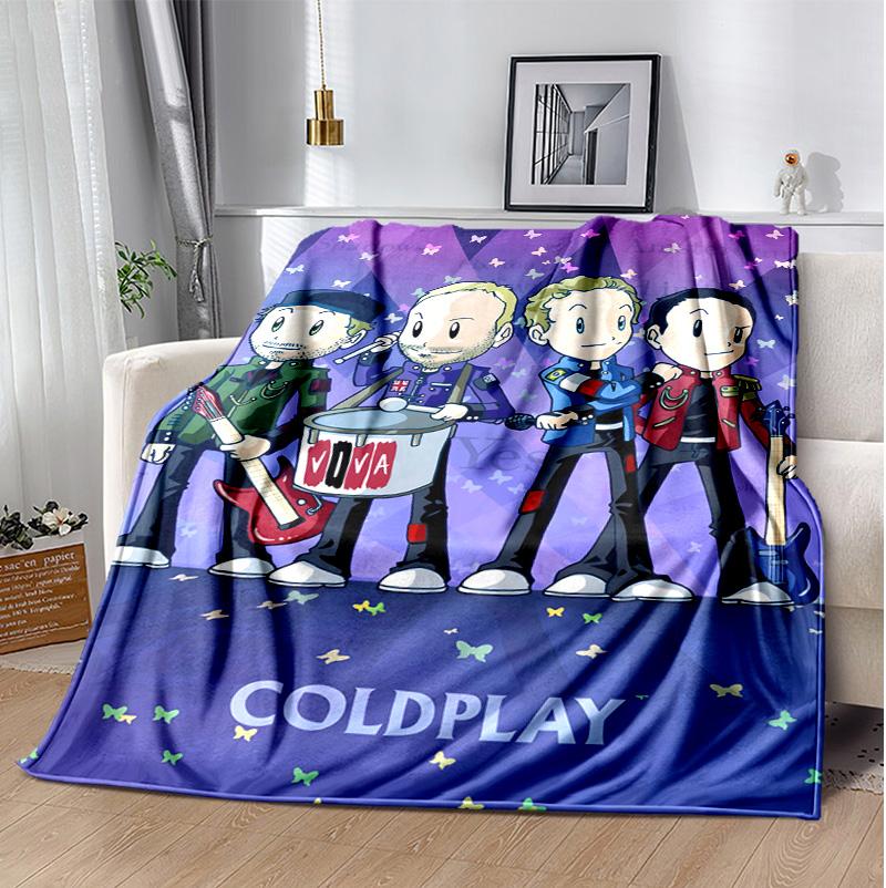 Coldplay Flannel Blanket Soft Warm All-Season Throw, Design for Camping, Car Travel, Hiking Sofa, Bed, Office Perfect Gift for Parties