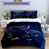 3Pcs Eevee Evolution Mystery Bedding Set Soft Fabric Duvet Cover Pillowcases Home Christmas Xmas Halloween Gift 1 Duvet Cover 2 Pillowcase Y1222