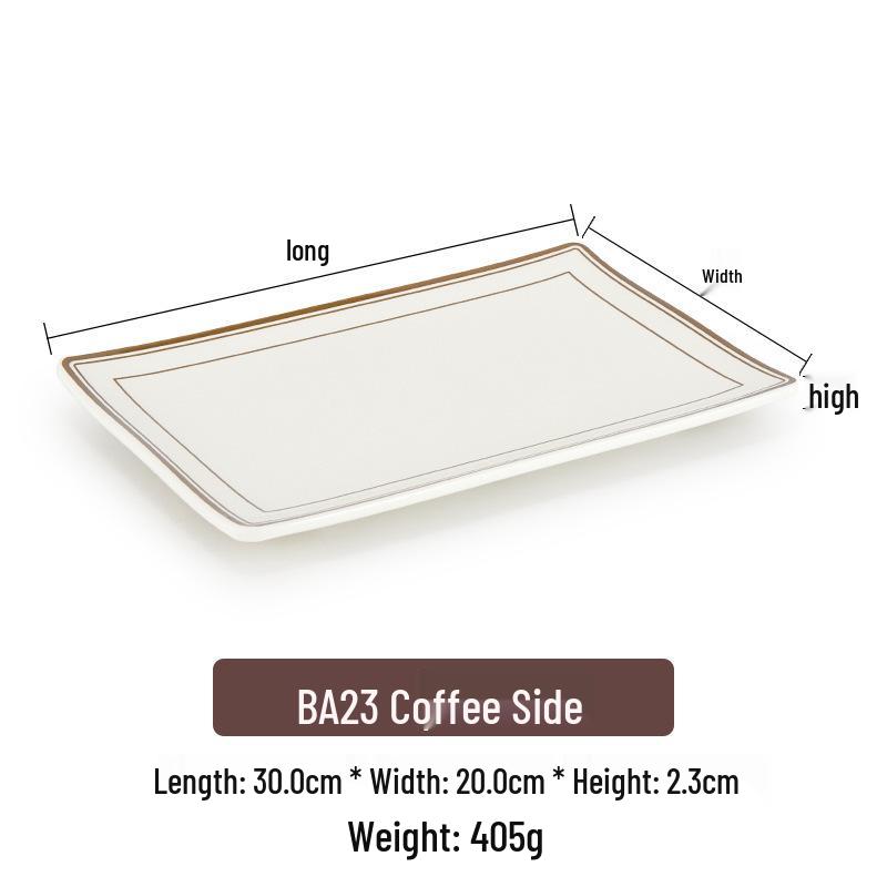 Melamine Rectangular Imitation Porcelain Plate for Hot Pot, BBQ, and Sushi Restaurants