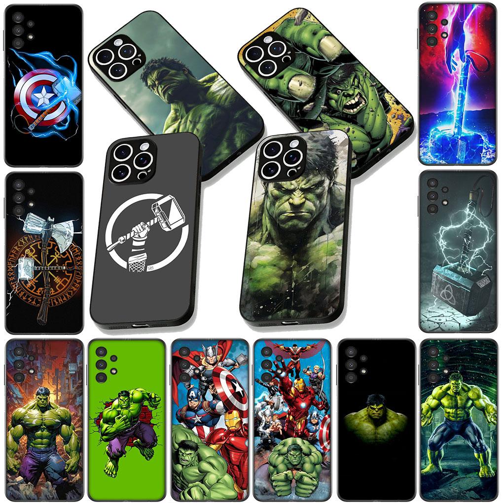 Cover for Samsung Galaxy A05 A06 A14 A50 A51 A52 A12 A13 A17 A70 A07 A25 A26 A56 A23 M53 Case Thor Odinson Hammer Marvels Hulk