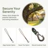 Heavy Duty Swing Suspension Rope Stainless Steel Hook Tie-Down Straps  Garden