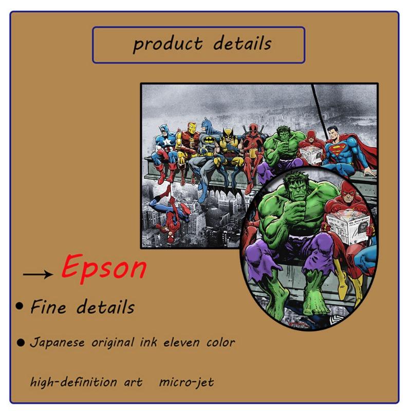 Disney Marvel Super Hero Poster Spiderman Hulk Iron Man Canvas Painting Wall Art HD Avengers Picture Room Decor Children's Gifts