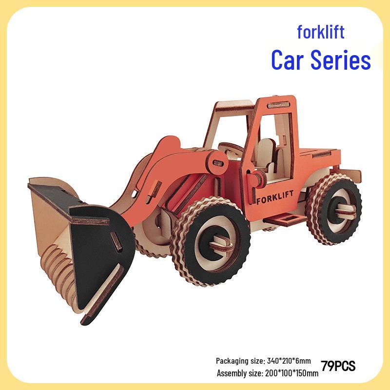 Bigfoot Wooden 3D Car Puzzle - Handmade Assembly Model for Kids