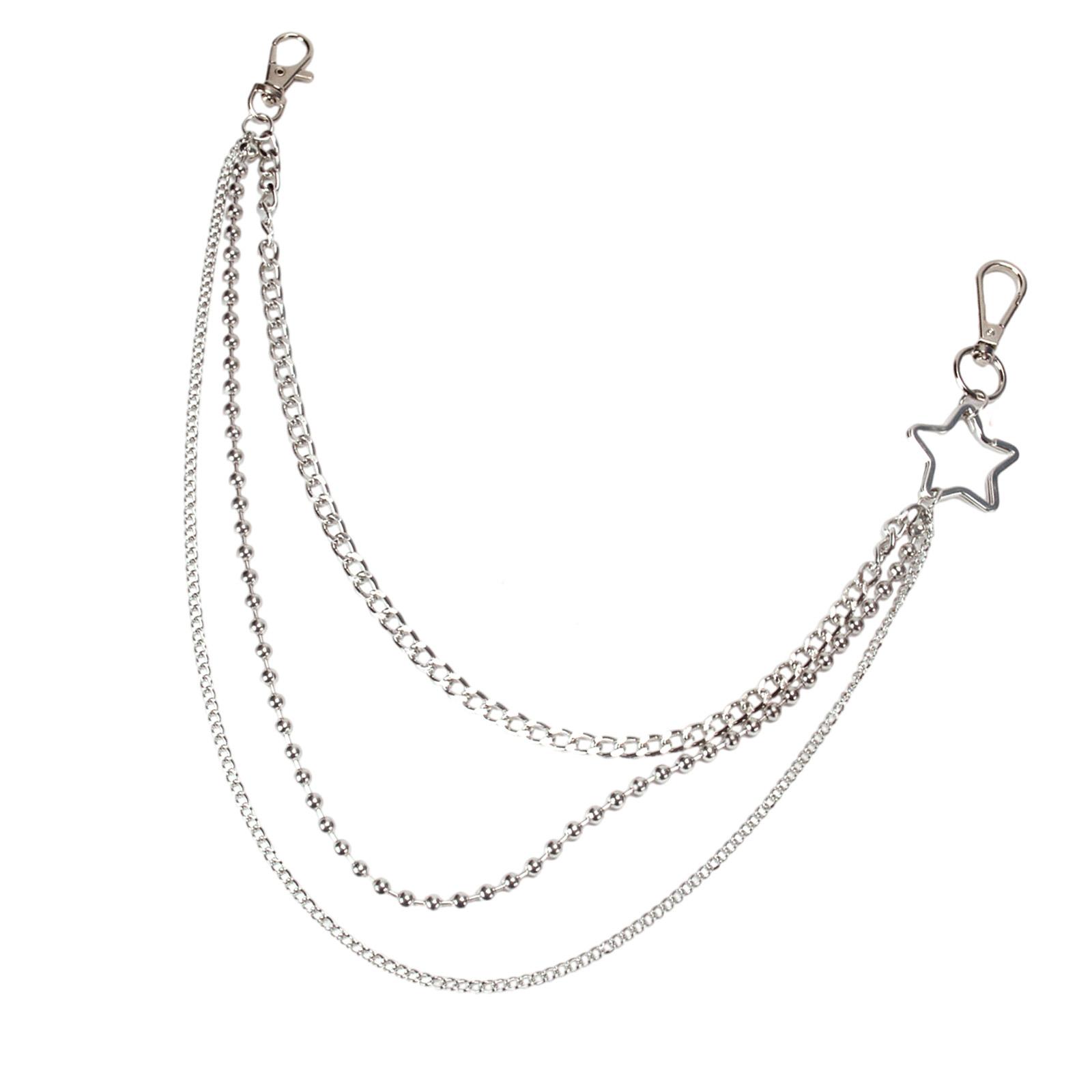 Прочность Металлический ремень-цепочка Ржавчиноустойчивый ремень-цепочка Молодежная модная цепочка-ремень для уличных выступлений F