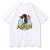 Vintage Distressed Pingu Cartoon Print Unisex Casual Cotton Short Sleeve Women And Men Comfortable T-shirt