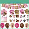 Bear Masha And Party Supplies Cupcake Topper Balloon Banner Birthday Decoration