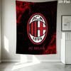 AC Milan Wall Tapestry Aesthetic Wall Hanging Printed Fabric Blanket Decorative Tapestries for Bedroom Living Room Home Decor
