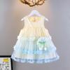 Toddler Infant Girls Sleeveless Tulle Princess Tutu Dress Summer Lightweight Breathable Casual Party Gown