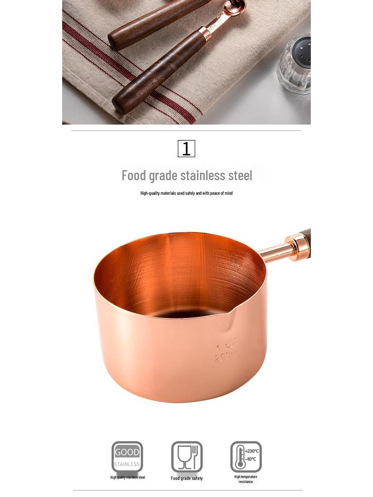 8-Piece Wooden Handle Stainless Steel Measuring Cup and Spoon Set