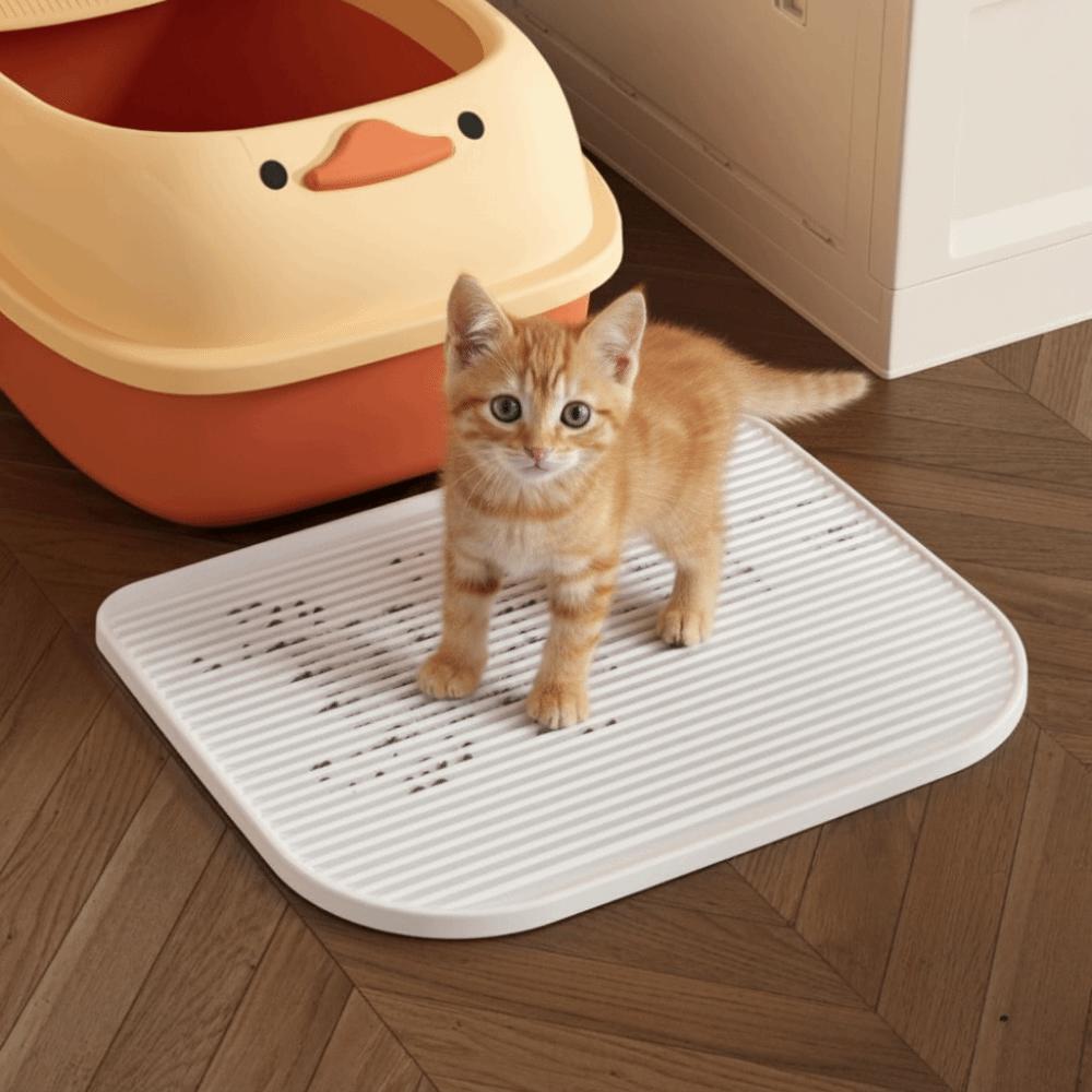 Waterproof Litter Trapper Pad Splash-Proof Litter Catcher Toilet Mat for Cats  Pet Litter Box