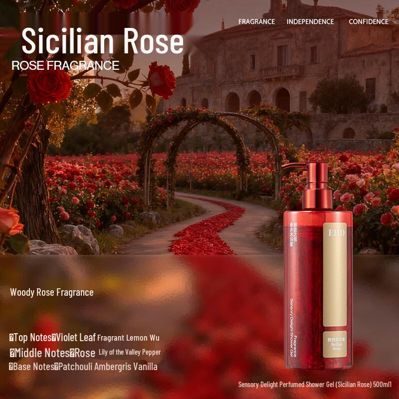 EHD Sensory Delight Sicilian Rose Perfume Shower Gel