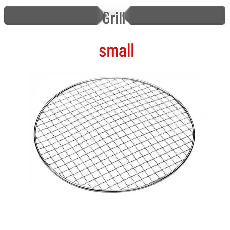 Round Stainless Steel Charcoal Grill for Home and Commercial Use - Japanese Yakiniku Style, Enclosed Design for Tea Boiling