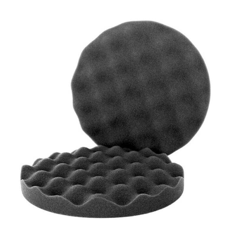 Saizesi 8-inch Black Wavy Self-Adhesive Foam Polishing Pad