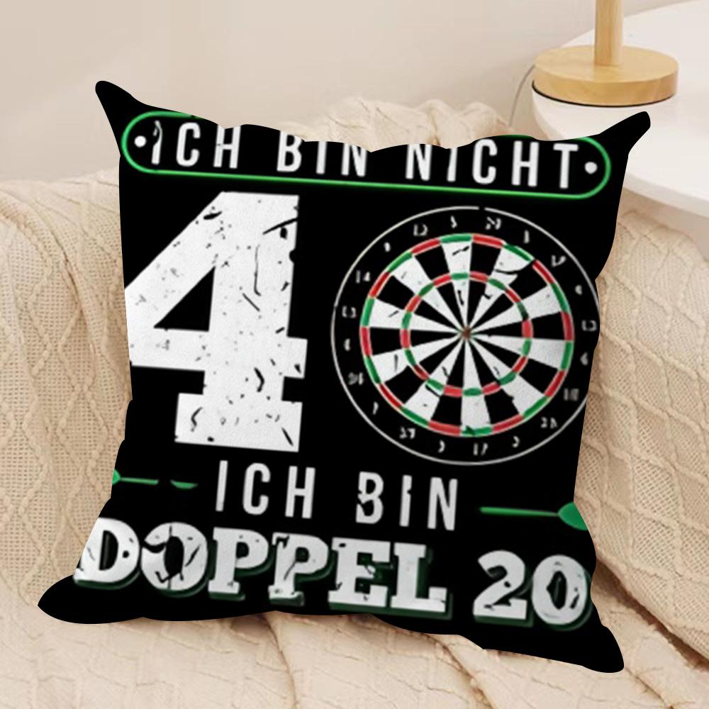 Funny ICH BIN BULLSEYE Cushion Cover Soft Plush Fabric DoubleSided Printed Cushion Covers for All Seasons Modern Home Decor