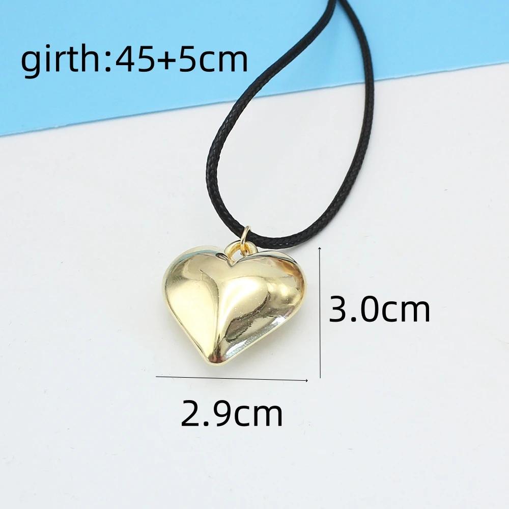 Diy Jewelry Goth Black Velvet 25mm Heart Pendant Choker Necklace for Women Weave Knotted Bowknot Adjustable Chain Jewelry