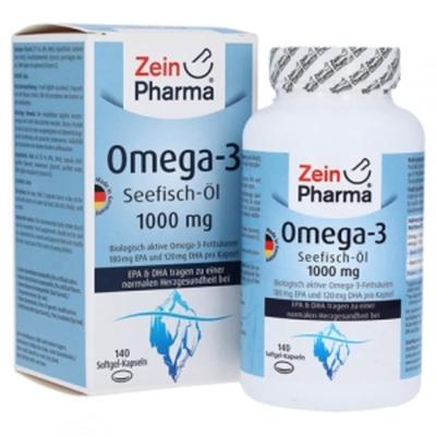 Zein Pharma Omega-3 1000 Mg Marine Fish Oil High Dose. 140 Capsules